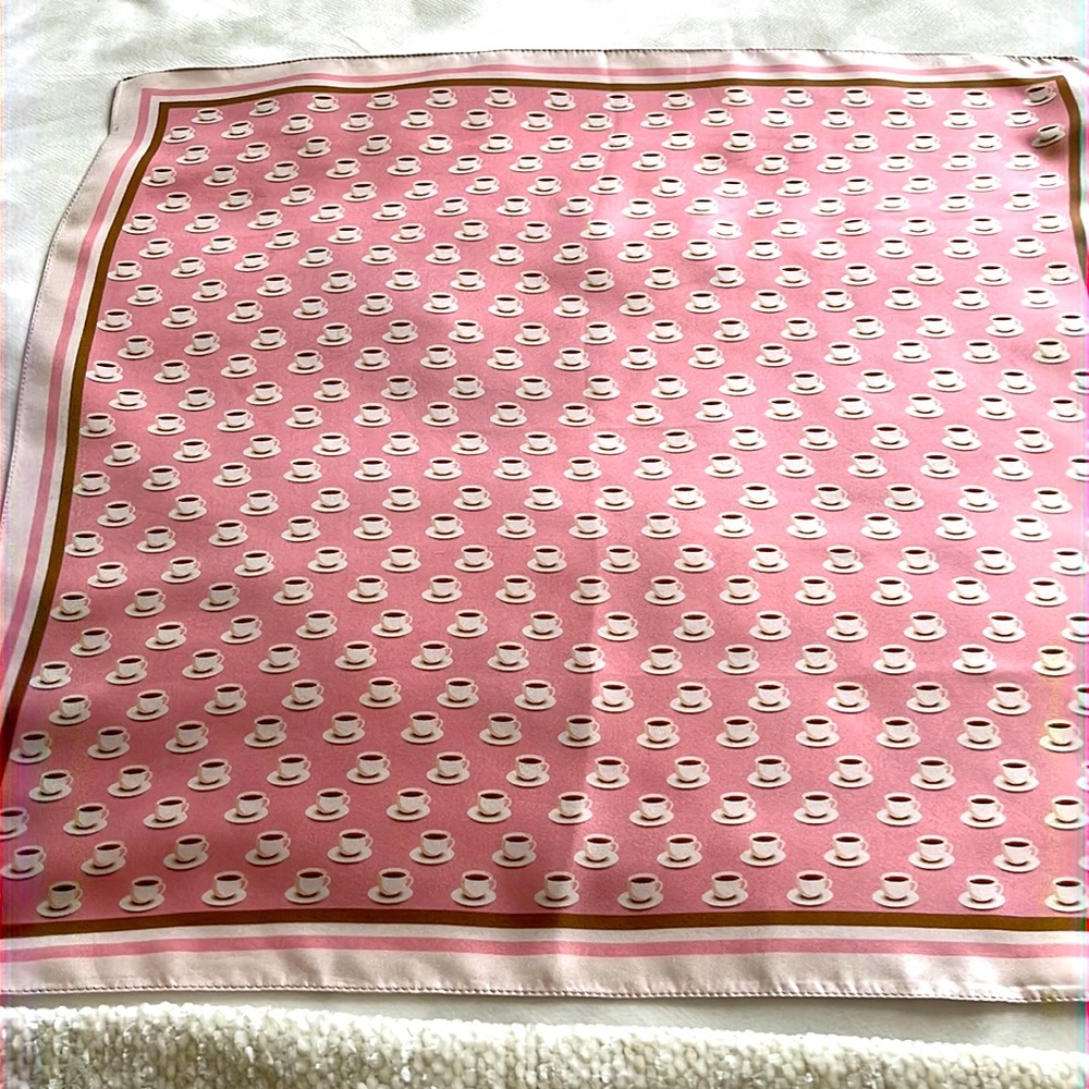 Silk Italian made square scarf, neckerchief style, new